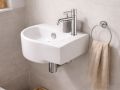 Keramik-Waschbecken zur Wandmontage 40,5 cm Weiß glänzend ITEA RIGHT