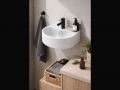 40 cm Ovales Waschbecken Weiß Glänzend Wand- oder Möbelmontage KALLITHEA