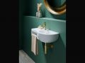 62,5 cm Wandwaschbecken Weiß Glänzend mit Seitenablage SOFIKO