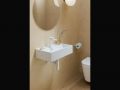 Keramik Wandwaschbecken 55 cm Weiß Glänzend Rechteckig VASILIKA 