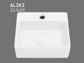 Keramik Wandwaschbecken Rechteckig 33,5 cm Weiß Glänzend ALIKI