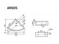 Wandhängendes Eck-Handwaschbecken 65 cm Keramik Glänzend Weiß __int__ Dreieckig ARGOS