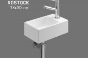 Handwaschbecken WC schmal 18x30 cm Keramik | ROSTOCK DROITE