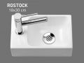 Handwaschbecken WC schmal 18x30 cm Keramik | ROSTOCK GAUCHE