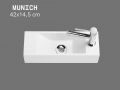 H�ngendes Handwaschbecken 42x14,5 cm - Kompakt & Wei� MUNICH DROIT