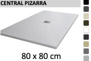 Duschwanne 80x80 cm zentraler Abfluss - PIZARRA