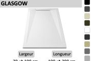 Duschwanne mit wandintegrierter Design-Duschrinne - GLASGOW
