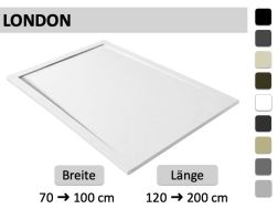 Duschwanne, sehr dünne Designerrinne, LONDON