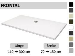 Duschwanne mit seitlichem Ablauf entlang der Länge – LEEDS FRONTAL
