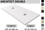Maßgefertigte Duschwanne mit doppeltem Ablauf – ARCHITEK DOUBLE