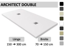 Duschwanne mit doppelter Evakuierung, ARCHITEK DOUBLE
