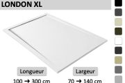 XXL-Duschwanne mit ultrafeiner Design-Duschrinne - LONDON XL