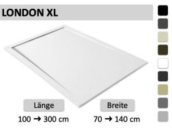 <h1>XXL-Duschwanne mit ultrafeiner Design-Duschrinne – LONDON XL</h1>