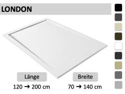 Duschwanne mit sehr feiner Design-Duschrinne – LONDON