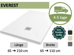 Duschwanne, nach Maß, Harz extra flach - EVEREST