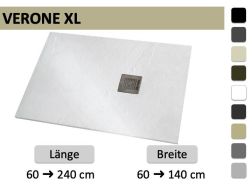 Extra flache Duschwanne groß Größe - XL  VERONE
