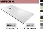 XXL Mineralguss-Duschwanne extra-flach – MUNICH XL