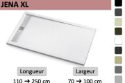 Italienische Duschwanne mit extra-flachem Duschablauf - JENA XL