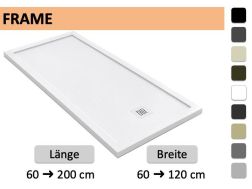 Maßgefertigte bodengleiche Duschwanne mit Rand – FRAME