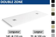 XXL-Duschwanne mit Doppelablauf - DOUBLE ZONE