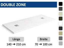 XXL-Duschwanne mit Doppelablauf – DOUBLE ZONE