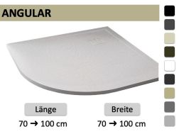 Extra-flache Viertelkreis-Duschwanne – VERONE ANGULAR
