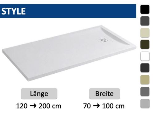 Zuschneidbare extra-flache Duschwanne – STYLE