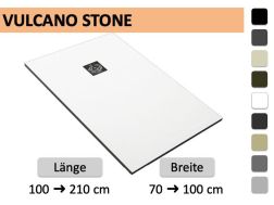 Zuschneidbare extra-flache Duschwanne aus Mineralharz – VULCANO STONE