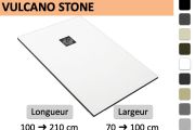 Zuschneidbare extra-flache Duschwanne aus Mineralharz VULCANO STONE