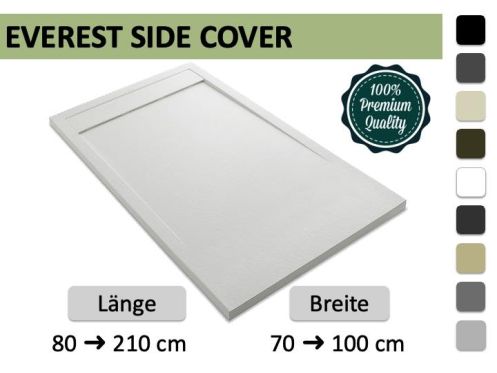Hochwertige Duschwanne mit Rinnenablauf EVEREST SIDE COVER