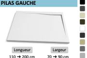 Extra-flache Duschwanne mit Ablauf in der linken Ecke PILAS GAUCHE