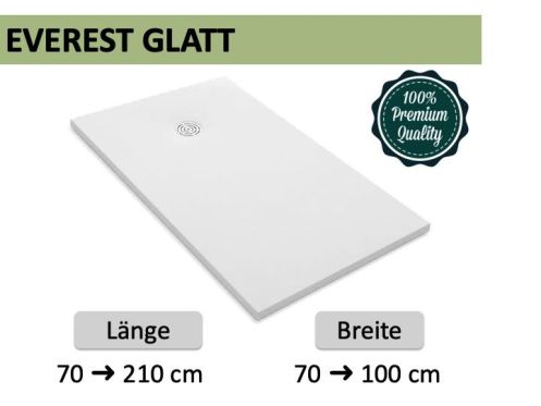 Maßgefertigte Premium-Duschwanne mit glatter Oberfläche EVEREST LISSE