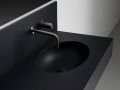 Maßgefertigte Waschtischplatte mit ovalem Waschbecken zur Wandmontage oder zum Einbau – LEEDS OVAL