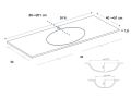 Maßgefertigte Waschtischplatte mit ovalem Waschbecken zur Wandmontage oder zum Einbau – LEEDS OVAL