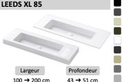Maßgefertigter Doppelwaschtisch zur Wandmontage oder zum Aufsetzen – LEEDS XL 8