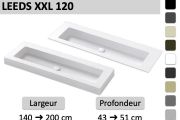 Maßgefertigter XXL-Doppelwaschtisch zur Wandmontage oder zum Aufsetzen – LEEDS XXL 12