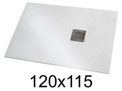Duschwanne 120x115 cm extra flaches Harz - VERONE XL