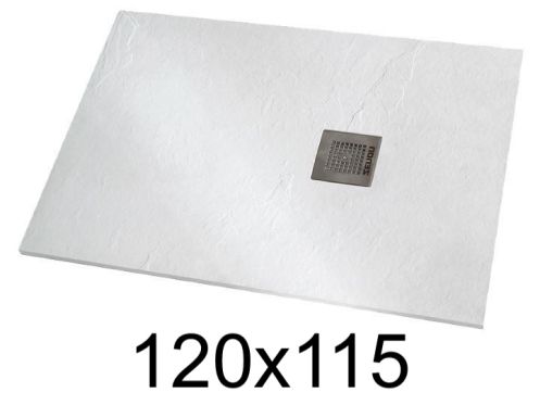 Duschwanne 120x115 cm extra flaches Harz - VERONE XL