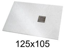 Duschwanne 125x105 cm extra flaches Harz - VERONE XL