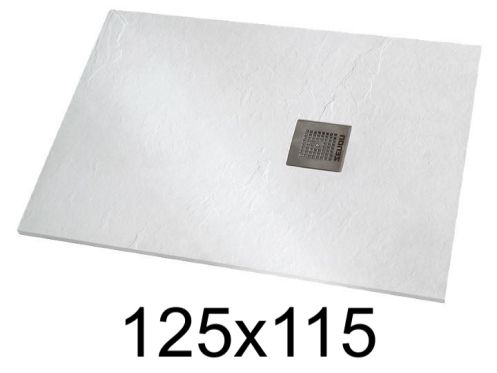 Duschwanne 125x115 cm extra flaches Harz - VERONE XL