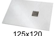 Duschwanne 125x120 cm extra flaches Harz - VERONE XL