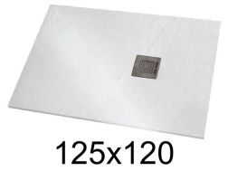 Duschwanne 125x120 cm extra flaches Harz - VERONE XL