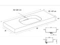 Hänge- oder Einbau-waschbecken mit geringer Tiefe - GLASGOW 40