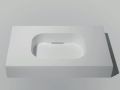 Hänge- oder Einbau-Becken mit Becken 60 cm– GLASGOW 60