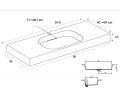 Hänge- oder Einbau-Becken mit Becken 60 cm– GLASGOW 60