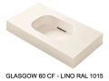 Hänge- oder Einbau-Becken mit Becken 60 cm– GLASGOW 60