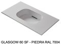 Hänge- oder Einbau-Becken mit Becken 60 cm– GLASGOW 60