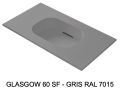 Hänge- oder Einbau-Becken mit Becken 60 cm– GLASGOW 60