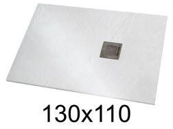 Duschwanne 130x110 cm extra flaches Harz - VERONE XL