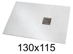 Duschwanne 130x115 cm extra flaches Harz - VERONE XL